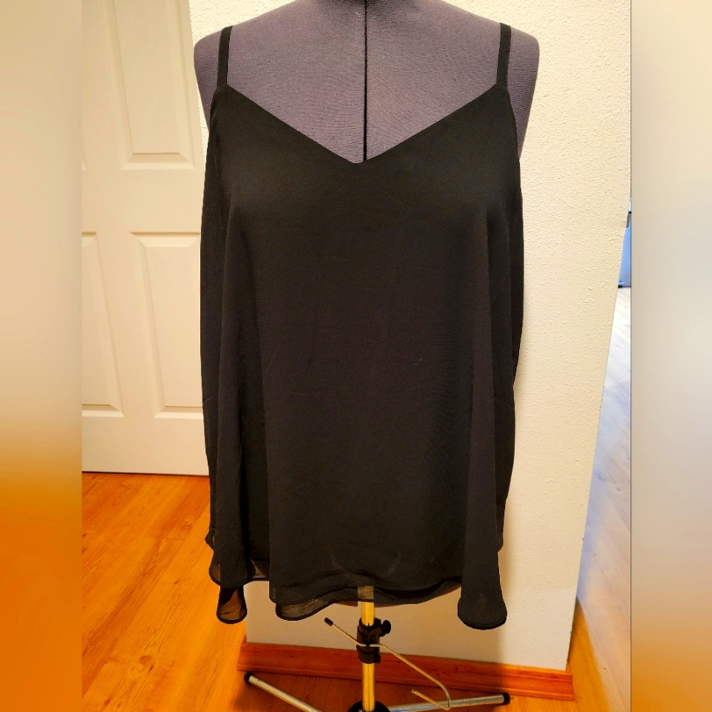 TORRID Black Ciffon dress tank, size 1